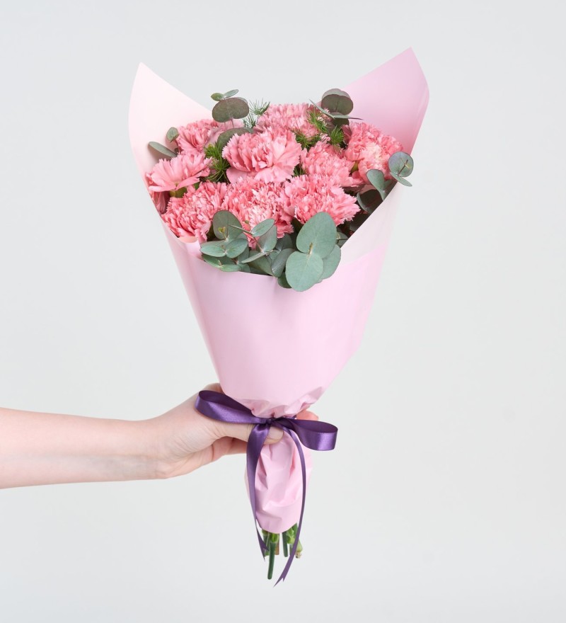 Pembe Karanfil Buketi 11'li
