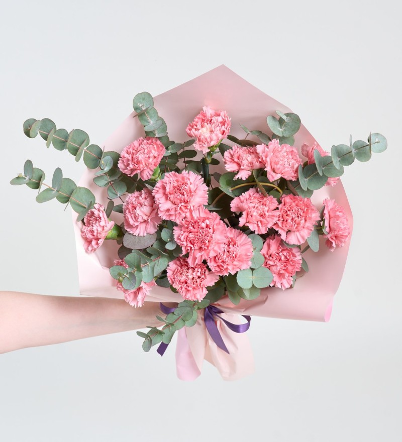 Pembe Karanfil Buketi 15'li