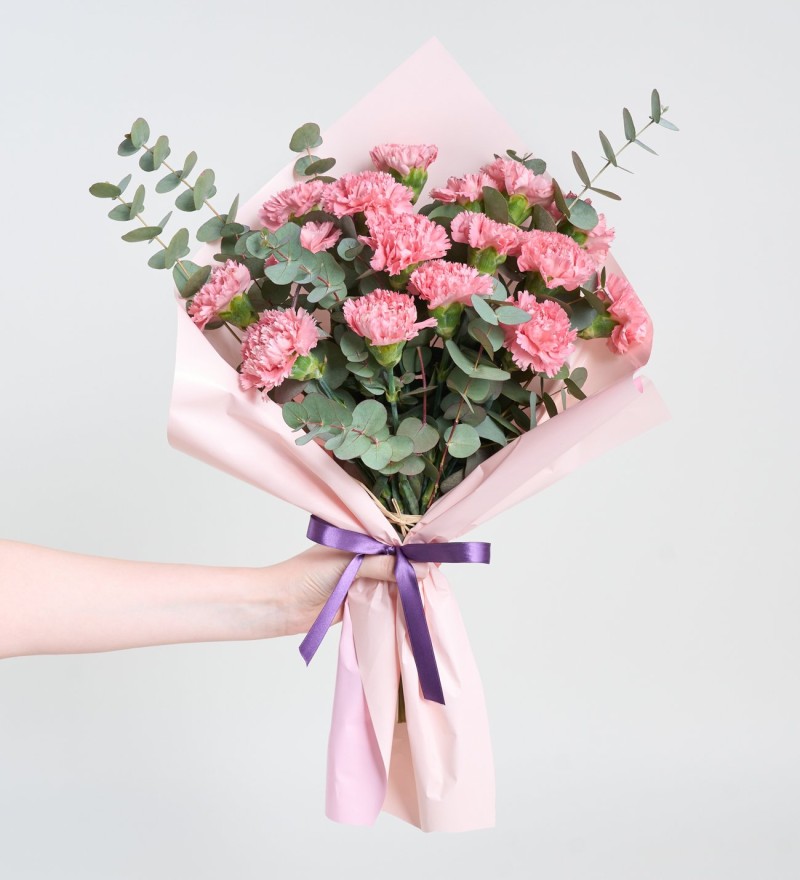 Pembe Karanfil Buketi 15'li