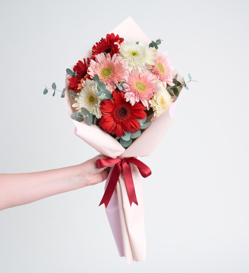 Gerbera Buketi Aşkın 3 Tonu