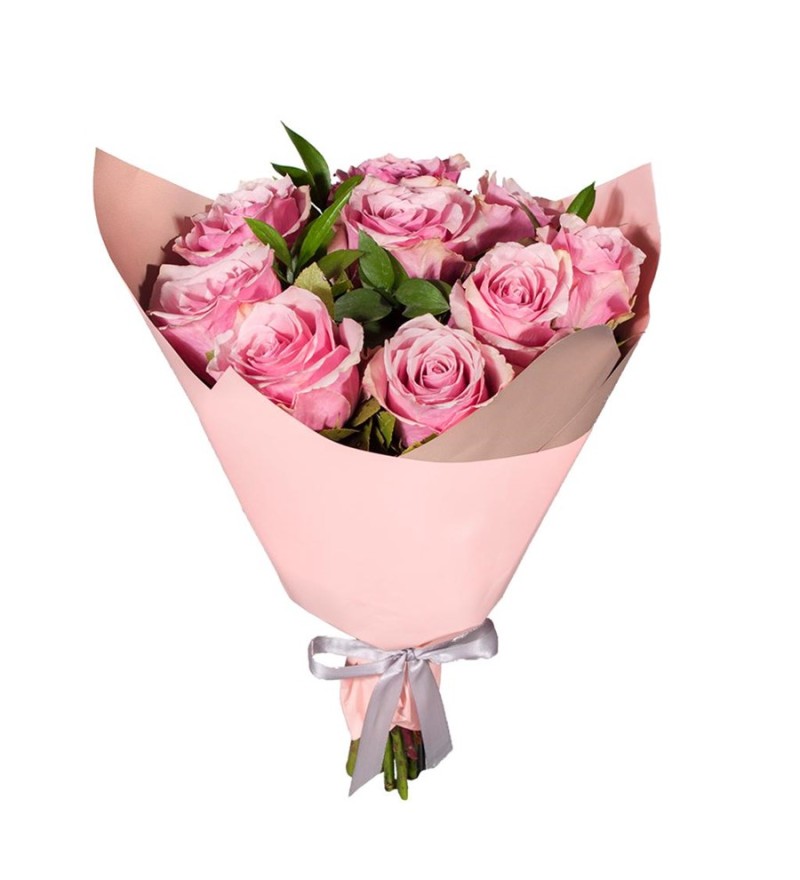 Pembe Gül Buketi 9'lu
